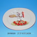 Lovely cooking monkey design ceramic plates